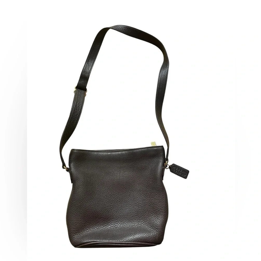 Coach brown Pebbled Leather Shoulder Bag